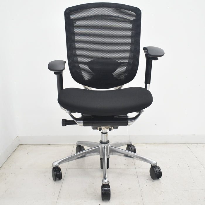 【中古】オカムラ　コンテッサ　可動肘　ランバーサポート　ポリッシュ　2025073005【中古オフィス家具】