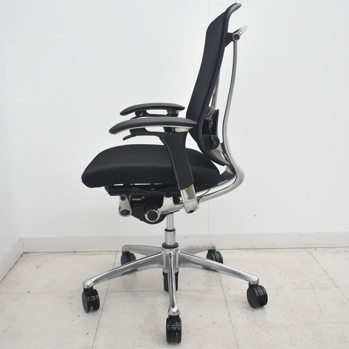 【中古】オカムラ　コンテッサ　可動肘　ランバーサポート　ポリッシュ　2025073005【中古オフィス家具】