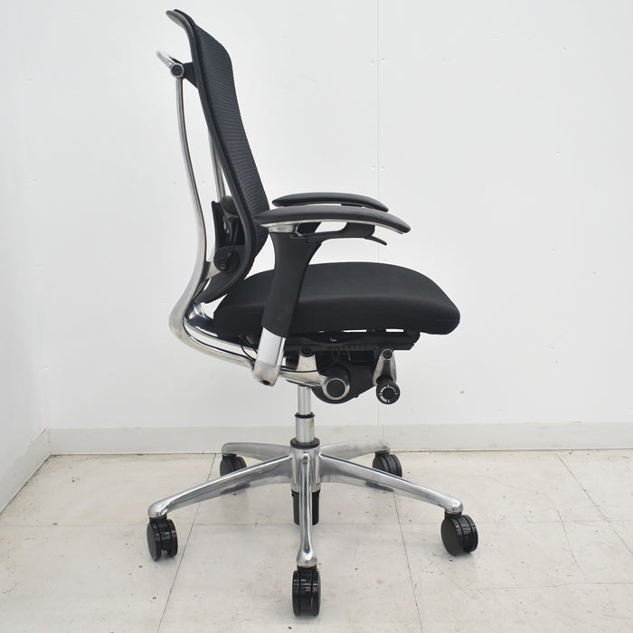 【中古】オカムラ　コンテッサ　可動肘　ランバーサポート　ポリッシュ　2025073005【中古オフィス家具】