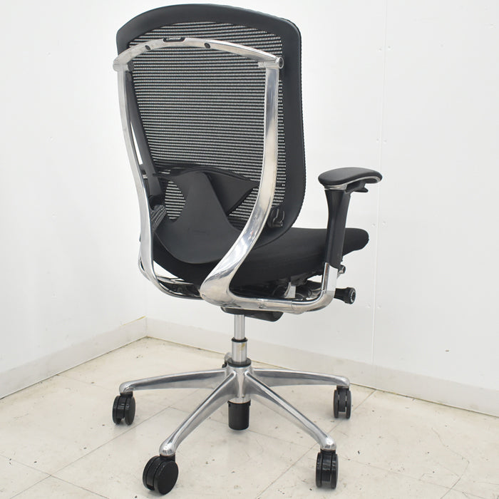 【中古】オカムラ　コンテッサ　可動肘　ランバーサポート　ポリッシュ　2025073005【中古オフィス家具】