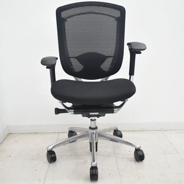【中古】オカムラ　コンテッサ　可動肘　ランバーサポート　ポリッシュ　2025073006【中古オフィス家具】