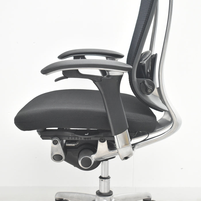 【中古】オカムラ　コンテッサ　可動肘　ランバーサポート　ポリッシュ　2025073006【中古オフィス家具】