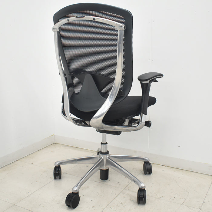 【中古】オカムラ　コンテッサ　可動肘　ランバーサポート　ポリッシュ　2025073006【中古オフィス家具】