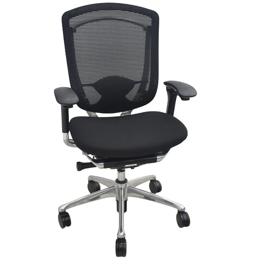 【中古】オカムラ　コンテッサ　可動肘　ランバーサポート　ポリッシュ　2025073006【中古オフィス家具】