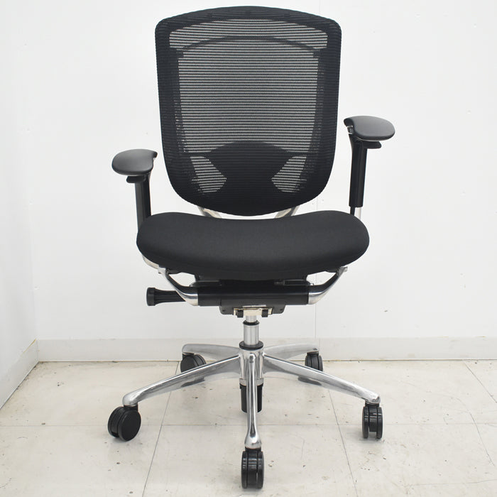 【中古】オカムラ　コンテッサ　可動肘　ランバーサポート　ポリッシュ　2025073007【中古オフィス家具】