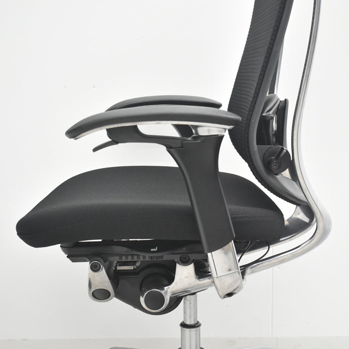 【中古】オカムラ　コンテッサ　可動肘　ランバーサポート　ポリッシュ　2025073007【中古オフィス家具】