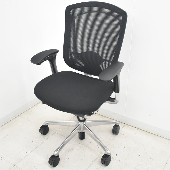 【中古】オカムラ　コンテッサ　可動肘　ランバーサポート　ポリッシュ　2025073101【中古オフィス家具】