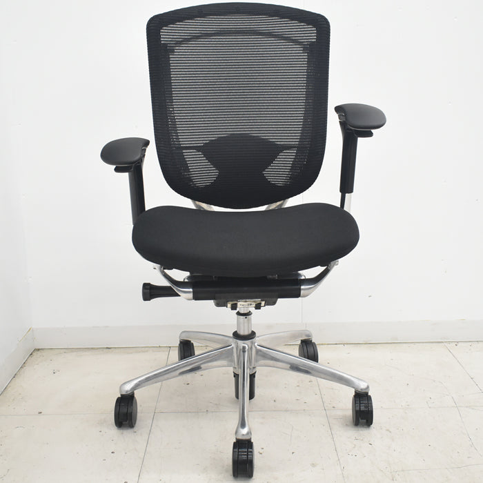【中古】オカムラ　コンテッサ　可動肘　ランバーサポート　ポリッシュ　2025073101【中古オフィス家具】