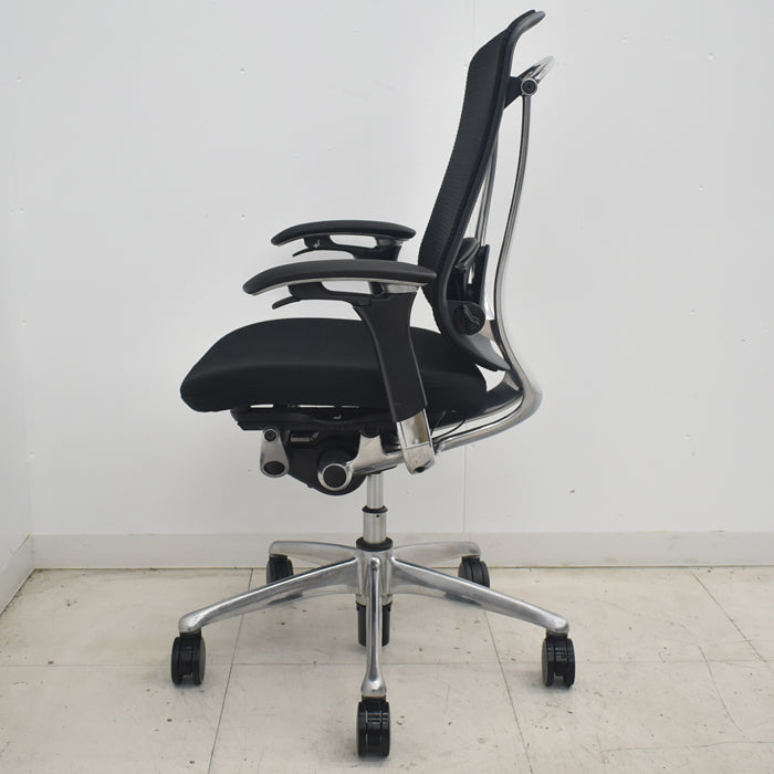 【中古】オカムラ　コンテッサ　可動肘　ランバーサポート　ポリッシュ　2025073101【中古オフィス家具】