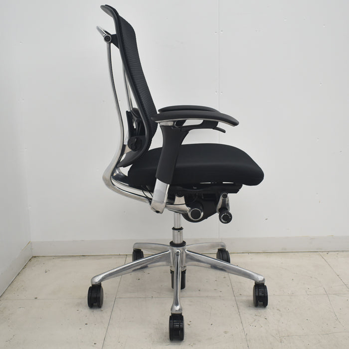 【中古】オカムラ　コンテッサ　可動肘　ランバーサポート　ポリッシュ　2025073101【中古オフィス家具】