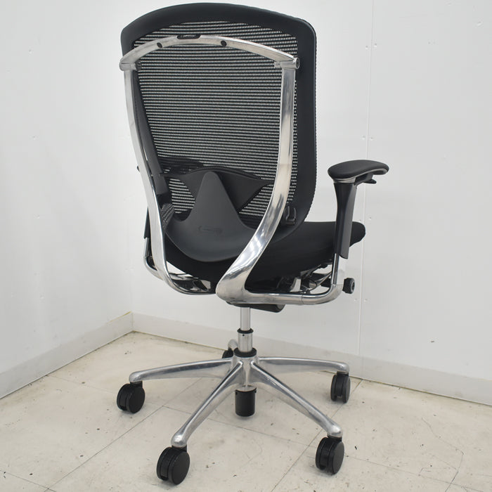 【中古】オカムラ　コンテッサ　可動肘　ランバーサポート　ポリッシュ　2025073101【中古オフィス家具】