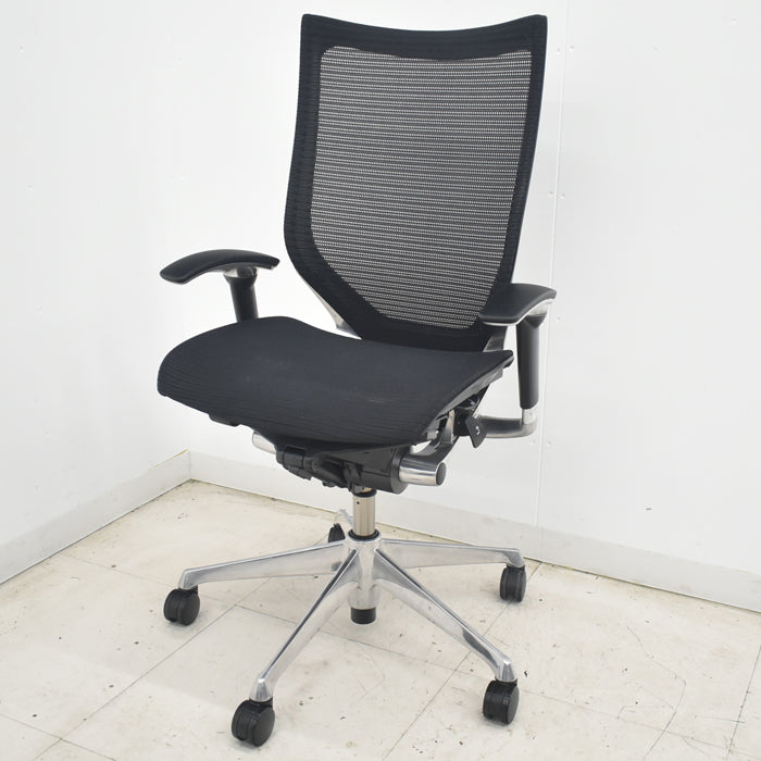 【中古】オカムラ　バロン　ハイバック　可動肘　ポリッシュ　2025080205【中古オフィス家具】