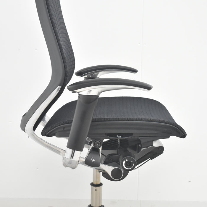 【中古】オカムラ　バロン　ハイバック　可動肘　ポリッシュ　2025080205【中古オフィス家具】