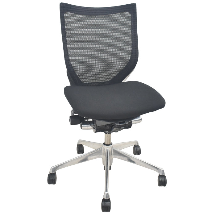 【中古】オカムラ　バロン　ローバック　肘なし　ポリッシュ　2025080207【中古オフィス家具】