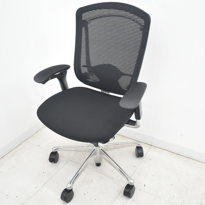 【中古】オカムラ　コンテッサ　可動肘　ランバーサポート　ポリッシュ　2025080506【中古オフィス家具】