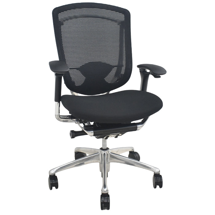 【中古】オカムラ　コンテッサ　可動肘　ランバーサポート　ポリッシュ　2025080506【中古オフィス家具】