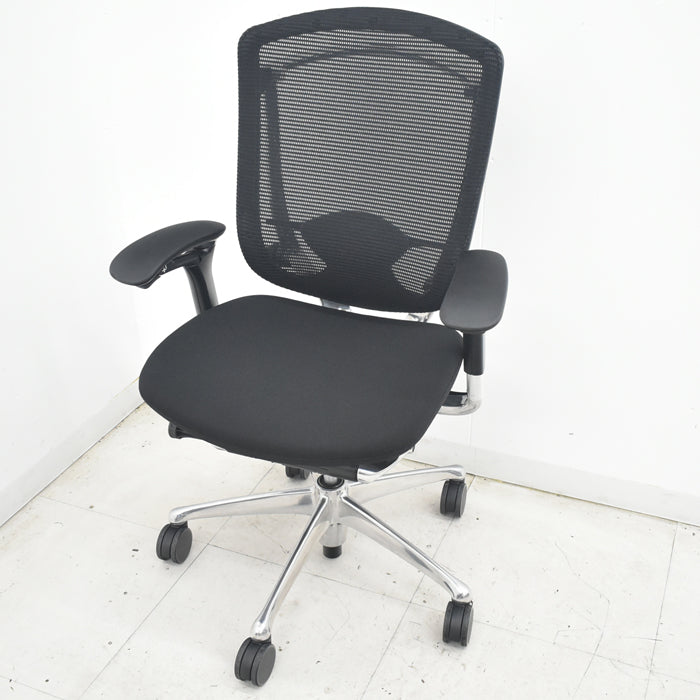 【中古】オカムラ　コンテッサ　可動肘　ランバーサポート　ポリッシュ　2025080507【中古オフィス家具】