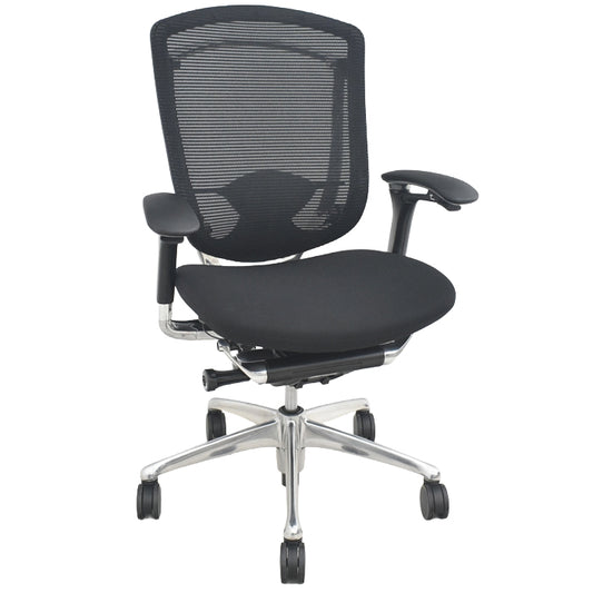 【中古】オカムラ　コンテッサ　可動肘　ランバーサポート　ポリッシュ　2025080507【中古オフィス家具】