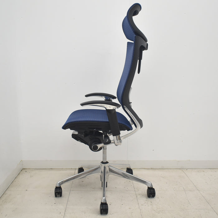 【中古】オカムラ　バロン　エクストラハイバック　可動ヘッドレスト　可動肘　ポリッシュ　ランバーサポート　2020年製　2025080608【中古オフィス家具】