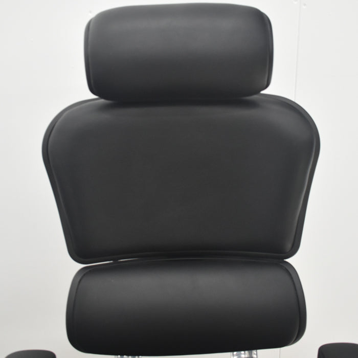 【中古】エルゴヒューマン　ベーシック　可動肘　ヘッドレスト　ポリッシュ　革張り　2025080801【中古オフィス家具】