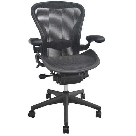 【中古】ハーマンミラー　アーロンチェア　Bサイズ　フル装備　ランバーサポート　2025081601【中古オフィス家具】