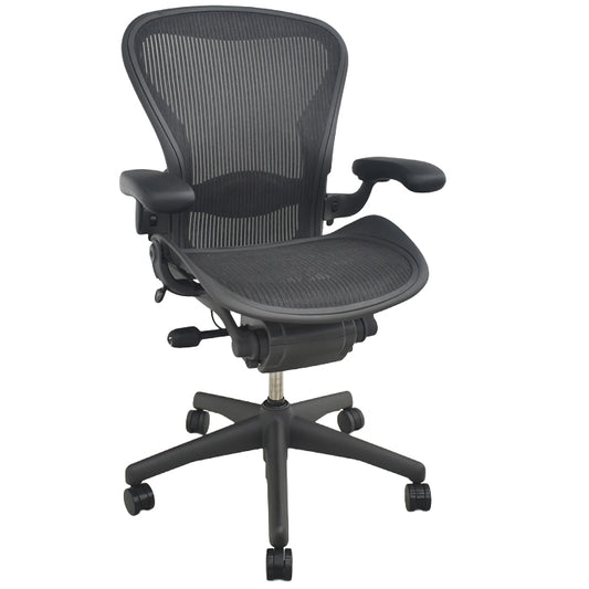 【中古】ハーマンミラー アーロンチェア　Bサイズ　フル装備　ランバーサポート　2025081604【中古オフィス家具】