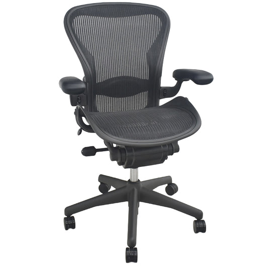 【中古】ハーマンミラー　アーロンチェア　Bサイズ　フル装備　ランバーサポート　2025081607【中古オフィス家具】