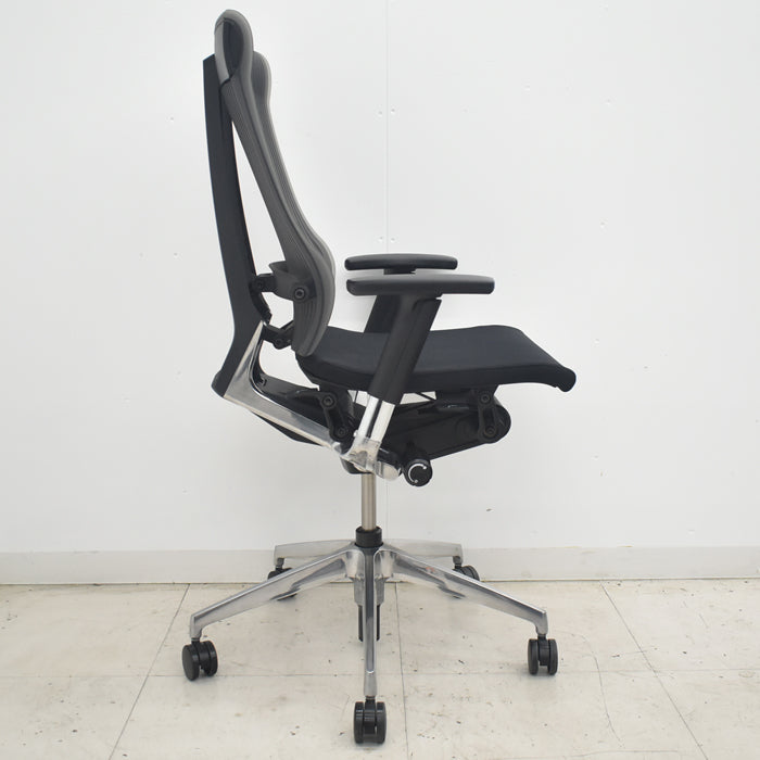 【中古】イトーキ　スピーナ　可動肘　エラストマーバック　ランバーサポート　ポリッシュ　2025081804【中古オフィス家具】