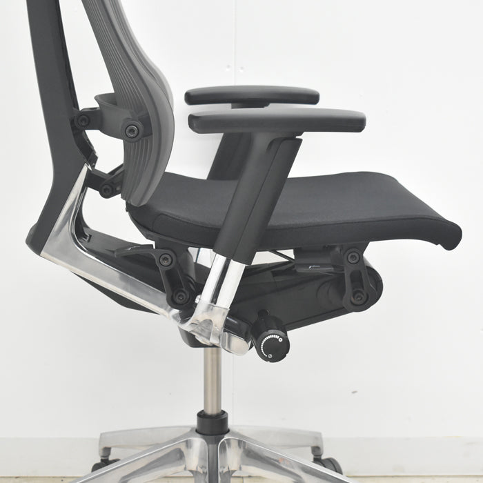 【中古】イトーキ　スピーナ　可動肘　エラストマーバック　ランバーサポート　ポリッシュ　2025081804【中古オフィス家具】