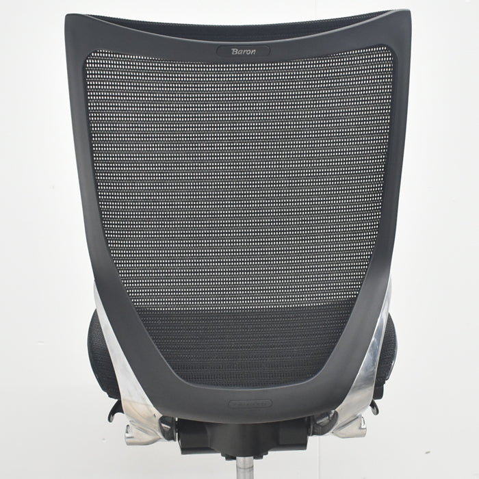 【中古】オカムラ　バロン　ローバック　肘なし　ポリッシュ　2025081806【中古オフィス家具】