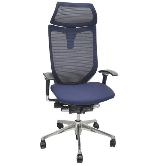 【中古】オカムラ　バロン　エクストラハイバック　可動ヘッドレスト　可動肘　ポリッシュ　2025082101【中古オフィス家具】