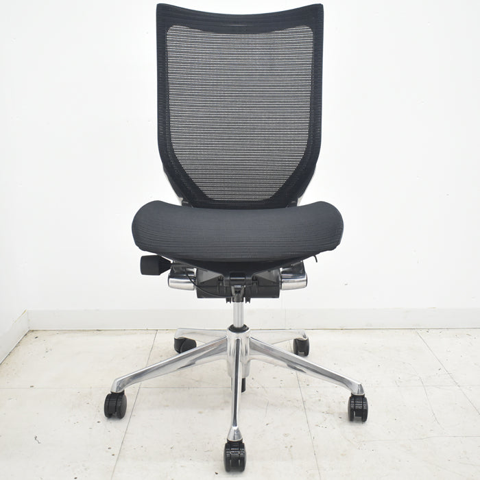 【中古】オカムラ　バロン　ハイバック　ポリッシュ　2019年製　肘なし　2025082103【中古オフィス家具】