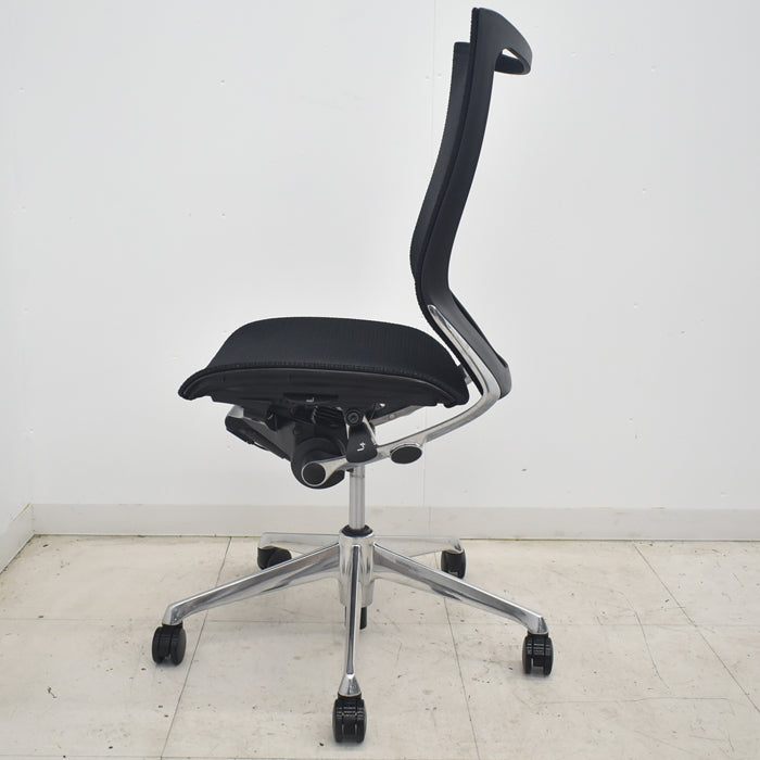 【中古】オカムラ　バロン　ハイバック　ポリッシュ　2019年製　肘なし　2025082103【中古オフィス家具】