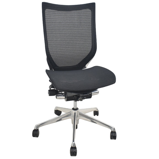 【中古】オカムラ　バロン　ハイバック　ポリッシュ　2019年製　肘なし　2025082103【中古オフィス家具】
