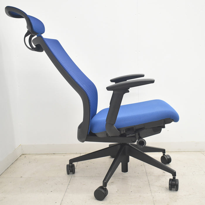 【中古】ウチダ　セレッツァ　ヘッドレスト・可動肘付　ランバーサポート　2018年製　2025082802【中古オフィス家具】