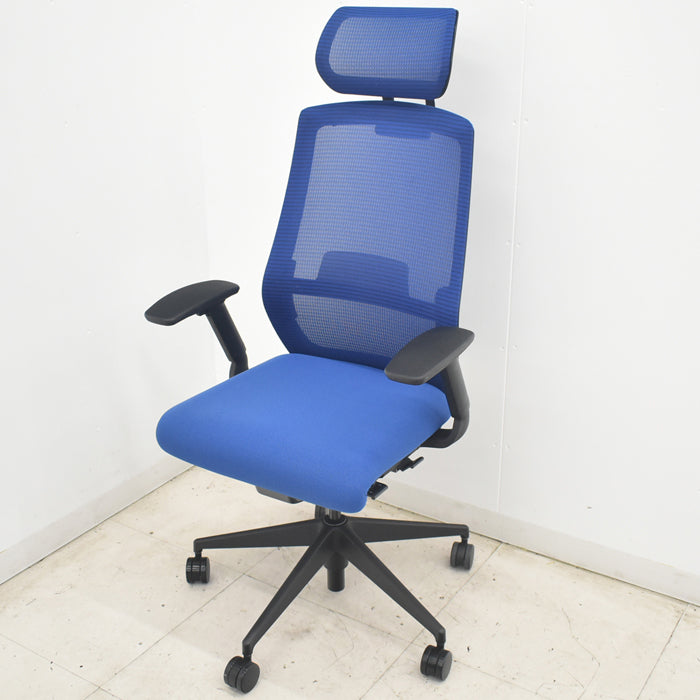 【中古】ウチダ　セレッツァ　ヘッドレスト・可動肘付　ランバーサポート　2018年製　2025082802【中古オフィス家具】