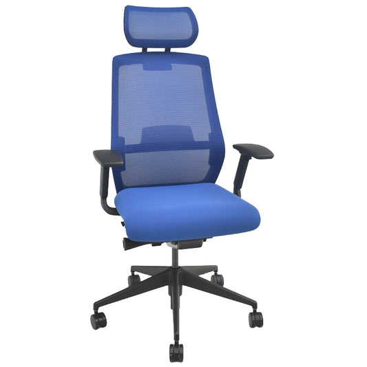 【中古】ウチダ　セレッツァ　ヘッドレスト・可動肘付　ランバーサポート　2018年製　2025082802【中古オフィス家具】