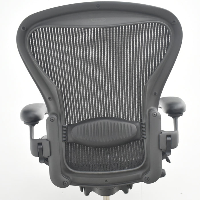 【中古】ハーマンミラー　アーロンチェア　Bサイズ　可動肘　ランバーサポート　2025082803【中古オフィス家具】