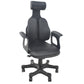 【中古】デュオレスト　CHAIRMAN　ハイバック　ヘッドレスト　固定肘　革張り　2025090105【中古オフィス家具】