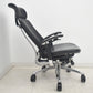 【中古】オカムラ　コンテッサ　大型ヘッドレスト　可動肘　アルミポリッシュ　革張り　2025090207【中古オフィス家具】
