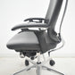 【中古】オカムラ　コンテッサ　大型ヘッドレスト　可動肘　アルミポリッシュ　革張り　2025090302【中古オフィス家具】
