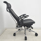 【中古】オカムラ　コンテッサ　大型ヘッドレスト　可動肘　アルミポリッシュ　革張り　2025090305【中古オフィス家具】