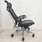 【中古】オカムラ　コンテッサ　大型ヘッドレスト　可動肘　アルミポリッシュ　革張り　2025090309【中古オフィス家具】