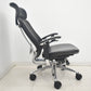 【中古】オカムラ　コンテッサ　大型ヘッドレスト　可動肘　アルミポリッシュ　革張り　2025090310【中古オフィス家具】