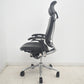 【中古】オカムラ　コンテッサ　大型ヘッドレスト　可動肘　アルミポリッシュ　革張り　2025090401【中古オフィス家具】