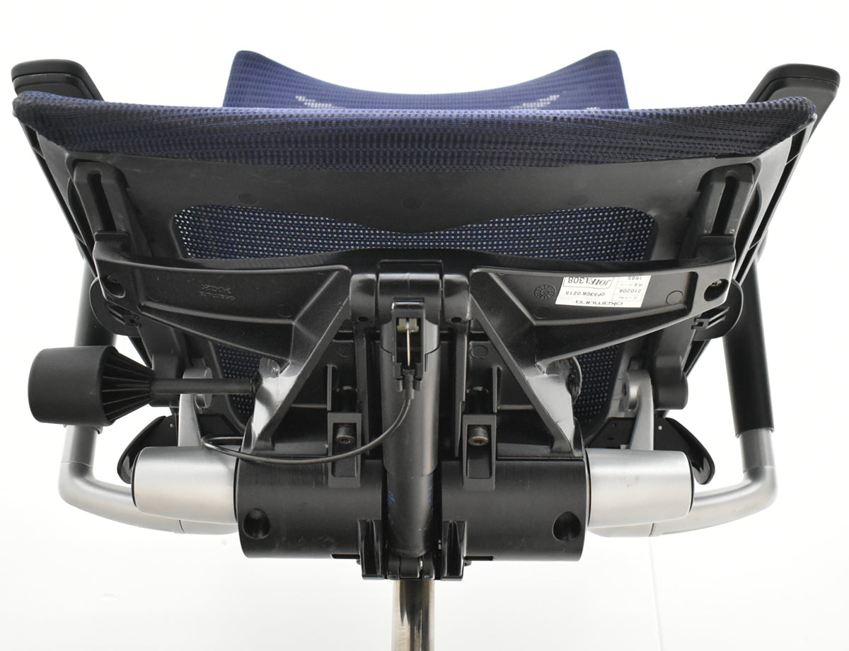 【中古】オカムラ　バロン　ローバック　可動肘　シルバー脚　肘パッド新品　2025091704【中古オフィス家具】