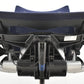 【中古】オカムラ　バロン　ローバック　可動肘　シルバー脚　肘パッド新品　ダークブルー　2025092201【中古オフィス家具】