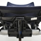 【中古】オカムラ　バロン　ローバック　可動肘　シルバー脚　肘パッド新品　ダークブルー　2025092203【中古オフィス家具】