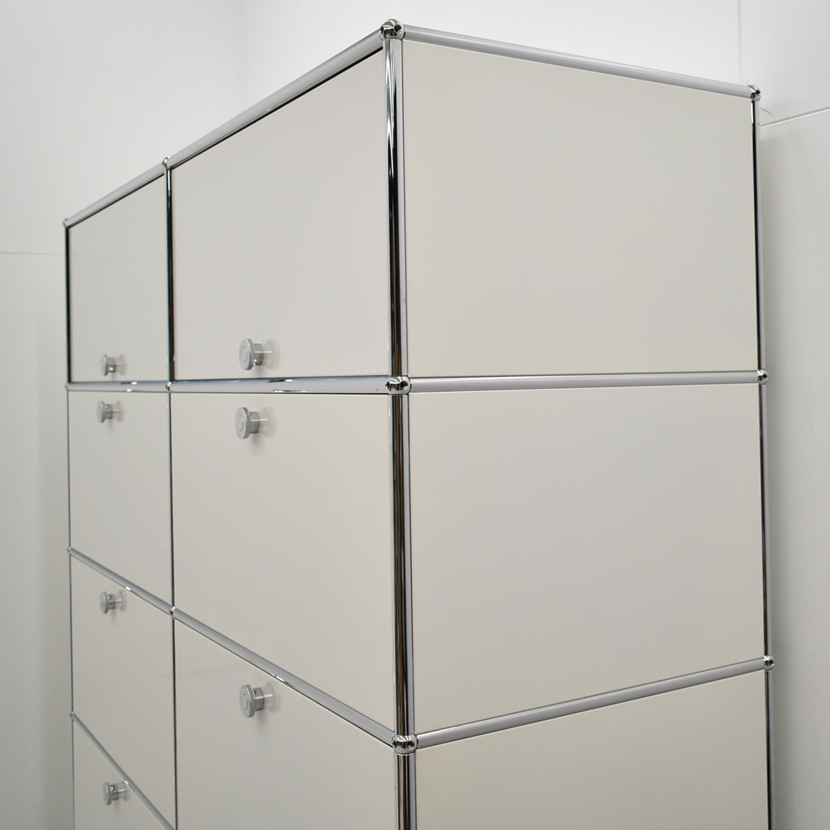 【中古】[送料お見積り商品]USM Haller　ハラーキャビネット　２列５段　ホワイト　幅1525　2025092601【中古オフィス家具】