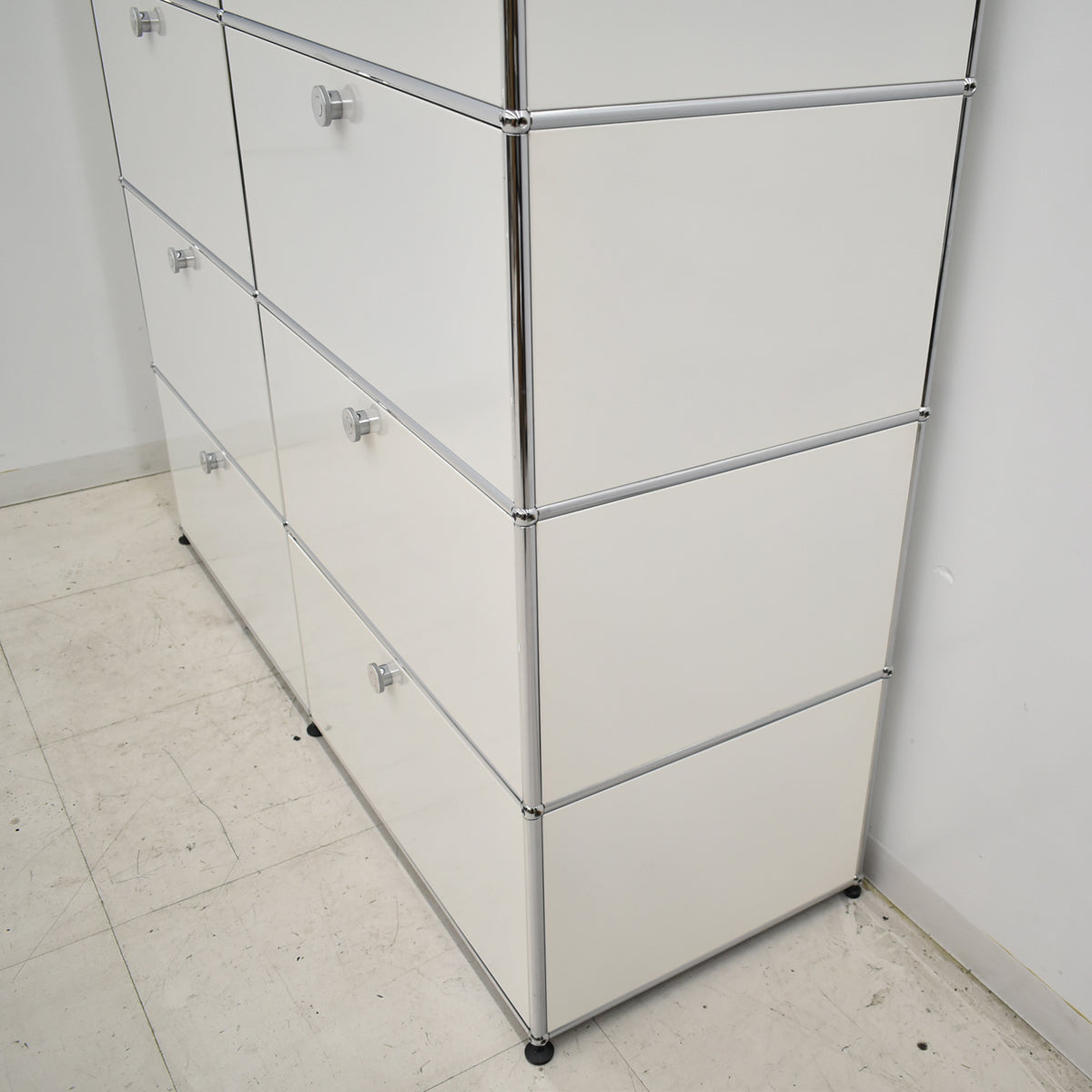 【中古】[送料お見積り商品]USM Haller　ハラーキャビネット　２列５段　ホワイト　幅1525　2025092601【中古オフィス家具】
